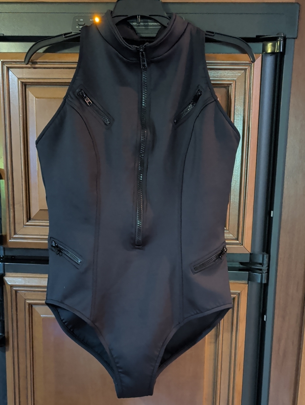 Magicsuit Coco Scuba Black High-Neck Zip One-Piece Swimsuit